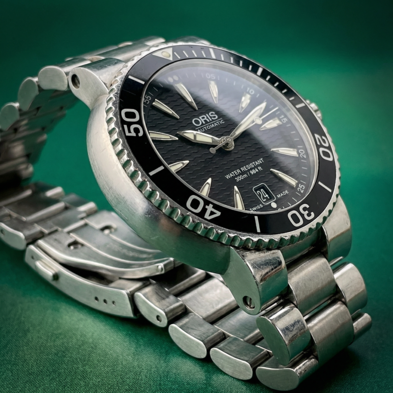 ORIS Mens S/Stee Ref 7533P Automatic 300m / 984ft Divers Watch JUST SERVICED